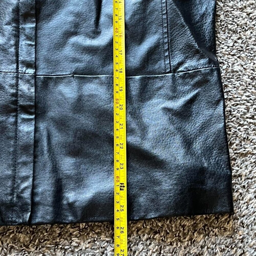 Vintage 90s Real Comfort Black 100% Genuine Leather Jacket Wmn L Moto Biker Punk - Picture 6 of 6